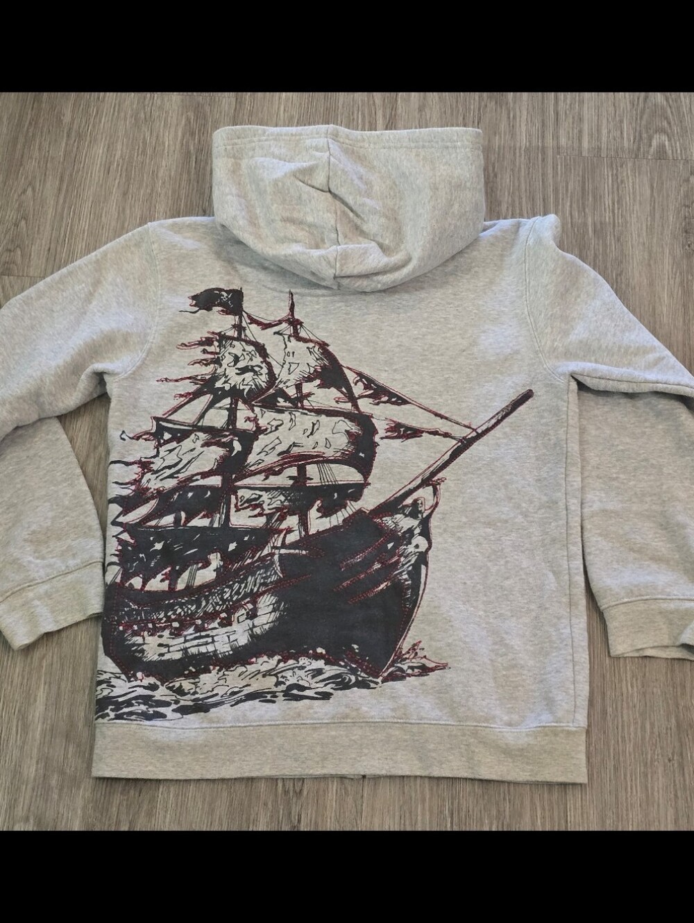 Disney Store Pirates of the Caribbean Zip Up Sweater Hoodie Youth Size Lg